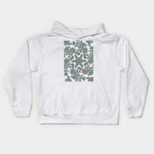 Geometric Delicious Floral Garden Pattern 3 Kids Hoodie